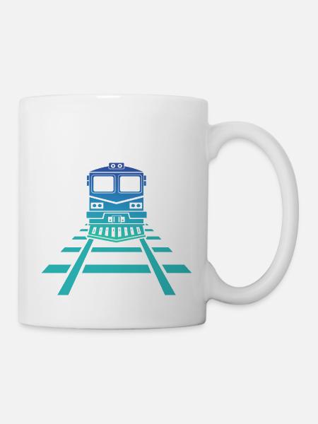Eisenbahn Bahnhof Eisenbahner Modellbahn - Tasse - Weiß
