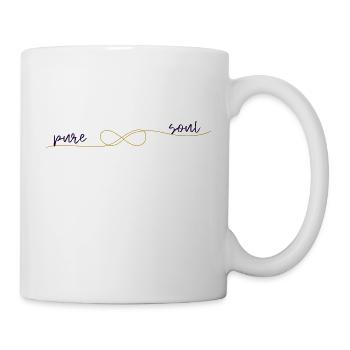die liegendeacht puresoul, gold-lilla - Tasse - Weiß - Rechts
