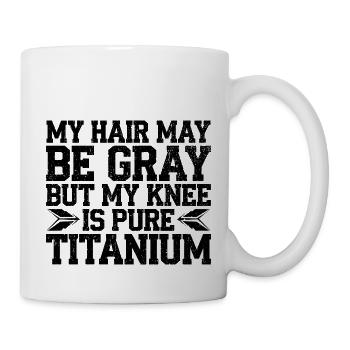 Plein d’humour et fort malgré la chirurgie - Mug blanc - blanc - Droite