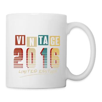 Jahrgang 2016: Limitierte Auflage - 9. Jubiläum. - Tasse - Weiß - Rechts