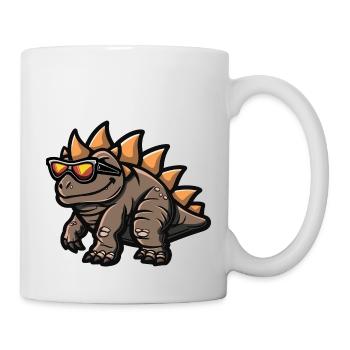 Dinosaure Stegosaurus Bande dessinée Cool - Mug blanc - blanc - Droite