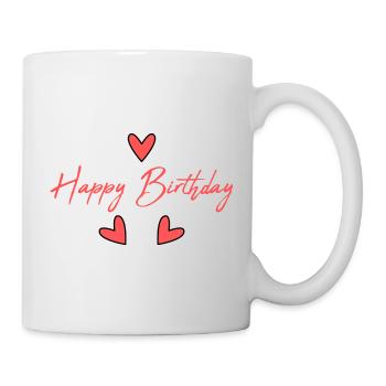 HEART. HAPPY BIRTHDAY. HAPPY BIRTHDAY - Mug - white - Right