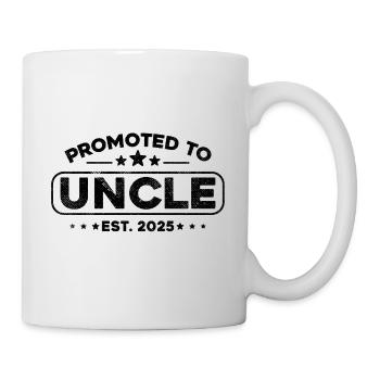 Zum Onkel befördert 2025 - Tasse - Weiß - Rechts