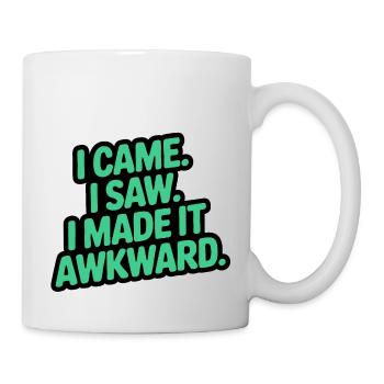 Je suis venu. J’ai vu. Je l’ai rendu gênant. - Mug blanc - blanc - Droite