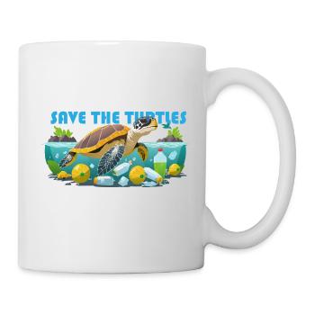 Save The Turtles - Mug - white - Right