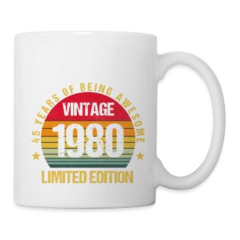 45 Years Old Of Being Awesome 1980 45th Birthday - Mug - white - Right