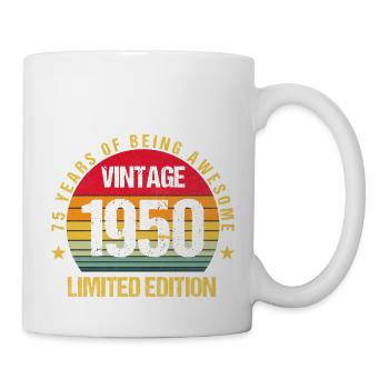 75 Jahre alt, großartig zu sein 1950 75. Geburtstag - Tasse - Weiß - Rechts
