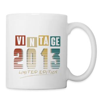 2013 Vintage 2013 born in 2013 birthday. Year 2 - Mug - white - Right