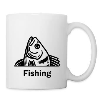 Caught perch - Fishing Design - Mug - white - Right