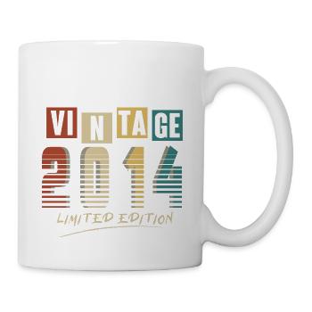 2014 Jahrgang 2014 geboren im Jahr 2014 Geburtstag. Jahr 2 - Tasse - Weiß - Rechts