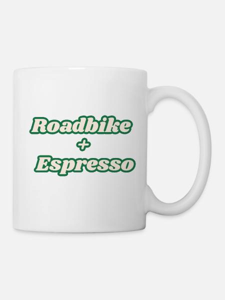 Roadbike + Espresso - Tasse - Weiß