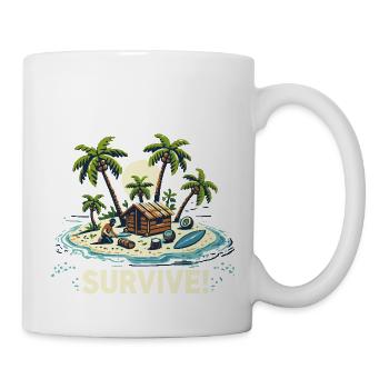 URLAUB AUF DER INSEL - Tasse - Weiß - Rechts