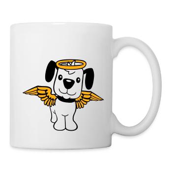 Chien Ange Halo Ailes Ange Ciel - Mug blanc - blanc - Droite