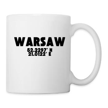 Varsovie / Varsovie - Conception avec coordonnées - Mug blanc - blanc - Droite