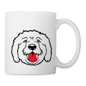 Cher chien tire la langue joyeusement - Mug blanc - blanc - Droite