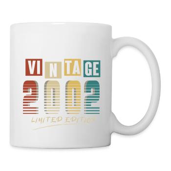 2002 Jahrgang 2002 Jahrgang 2002 Geburtstag. Jahr 2 - Tasse - Weiß - Rechts