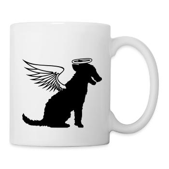 Chien Ange Halo Ailes Ange Ciel - Mug blanc - blanc - Droite