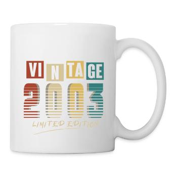 2003 Jahrgang 2003 geboren im Jahr 2003 Geburtstag. Jahr 2 - Tasse - Weiß - Rechts