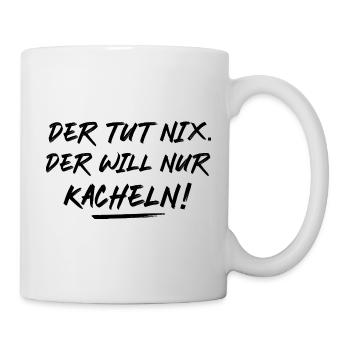 Fliesenleger Geschenkidee - Tasse - Weiß - Rechts
