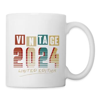Jahrgang 2024: Limitierte Auflage - 1. Jubiläum. - Tasse - Weiß - Rechts