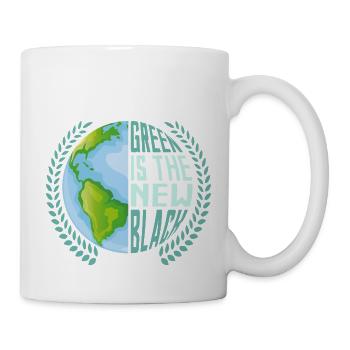 Green Is The New Black Planet Earth Day - Mug - white - Right