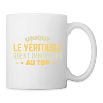 the real real estate agent at the top - Mug - white - Right