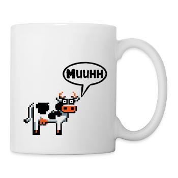 Cow Hello Morning Hello Good Day Servus Moin - Mug - white - Right