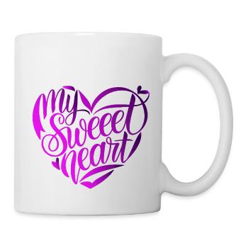 COOLES T-SHIRT, MEIN KLEINES HERZ - Tasse - Weiß - Rechts