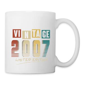 2007 Jahrgang 2007 geboren im Jahr 2007 Geburtstag. Jahr 2 - Tasse - Weiß - Rechts