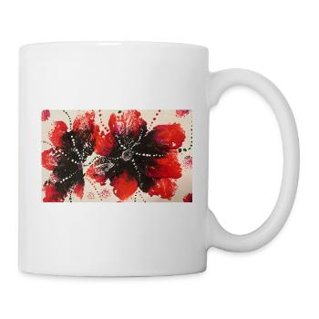 Stilvoll und individuelles Blumen- Design. - Tasse - Weiß - Rechts