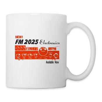 FM 2025 Electronics – Vintage Tech - Tasse - Weiß - Rechts