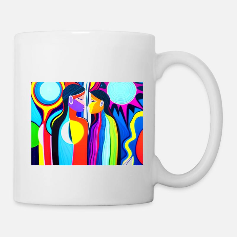 Kulturelle Vielfalt abstrakt - Tasse - Weiß