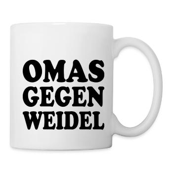 omas gegen weidel - Tasse - Weiß - Rechts
