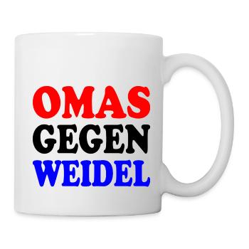 omas gegen weidel - Tasse - Weiß - Rechts