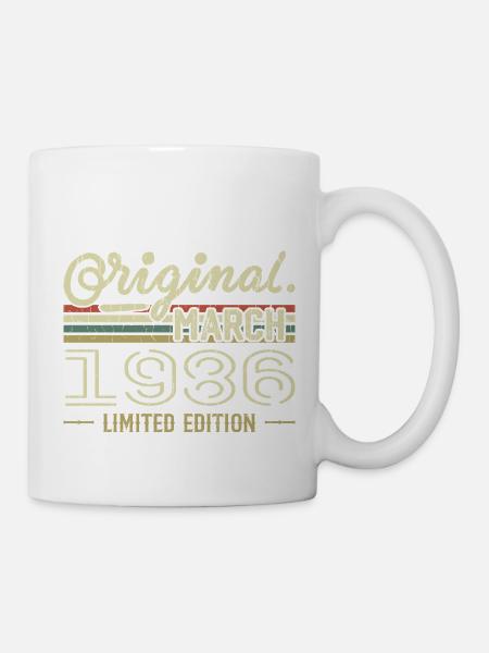 Jahrgang März 1986 Geburtstagsgeschenk März 1986 - Tasse - Weiß