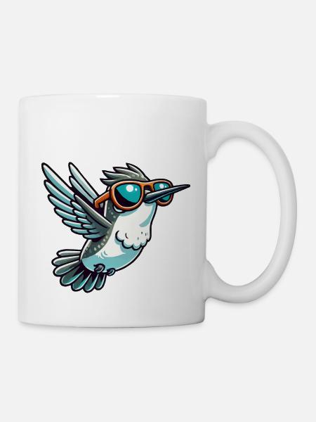 kolibri sonnenbrille - Tasse - Weiß