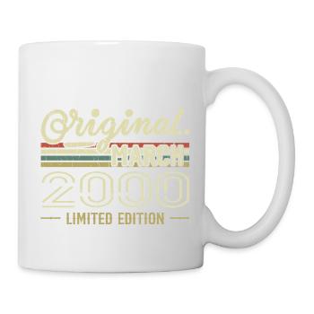 Born in March 2000 Birthday Gift March 2000 - Mug - white - Right