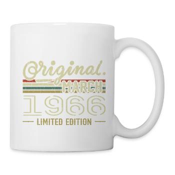 Born in March 1966 Birthday Gift March 1966 - Mug - white - Right