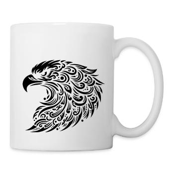 Kopf des Steinadlers - Tasse - Weiß - Rechts