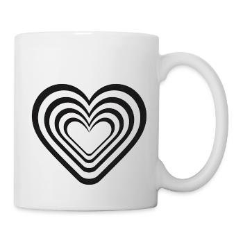 cœur - Mug blanc - blanc - Droite