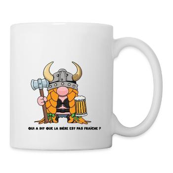 QUI A DIT QUE LA BIERE EST PAS FRAICHE ? - Mug blanc - blanc - Droite