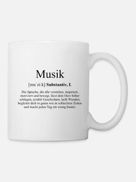 Musik Definition Dictionary - Tasse - Weiß