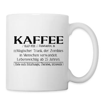 Kaffee Definition - Tasse - Weiß - Rechts
