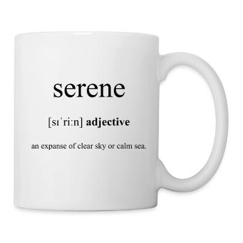 Serene Definition Dictionary - Tasse - Weiß - Rechts