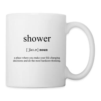 Shower | Dusche Definition Dictionary - Tasse - Weiß - Rechts