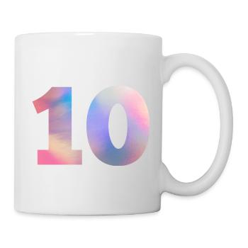 Colorful Number 10 - Mug - white - Right