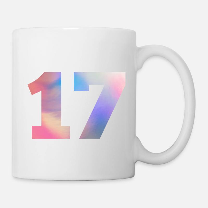 Colorful Number 17 - Mug - white