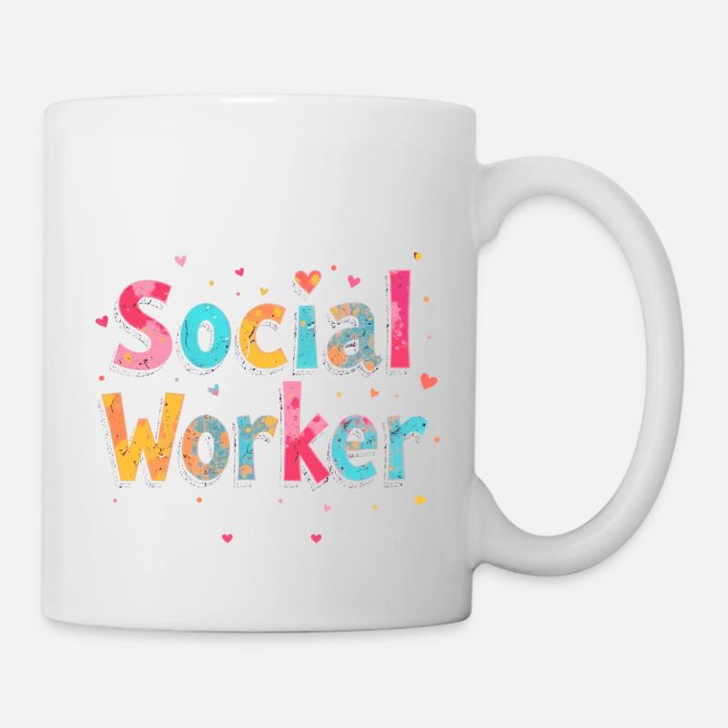 Monat der Sozialarbeiter befürworten, unterstützen und stärken - Tasse - Weiß