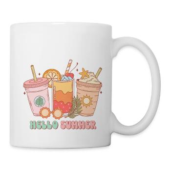 Summer Vibes Lake Nature Flora Art Flowers Sea - Mug - white - Right