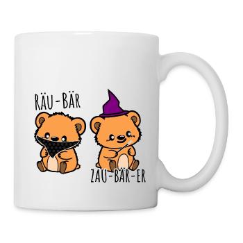 Niedliche Bären! Ein Räu-Bär und ein Zau-Bär-Er - Tasse - Weiß - Rechts